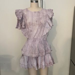 Loveshackfancy Lavender hand dye Natasha dress